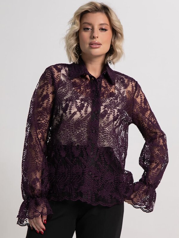 LT Collection Блуза 588267 Б15244-45М фиолетовый