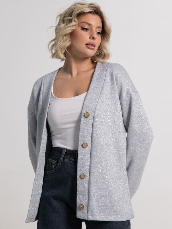 LT Collection Кардиган 588269 Б15254-45М серо-голубой