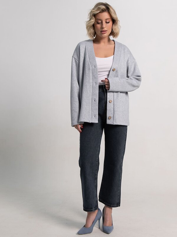 LT Collection Кардиган 588269 Б15254-45М серо-голубой