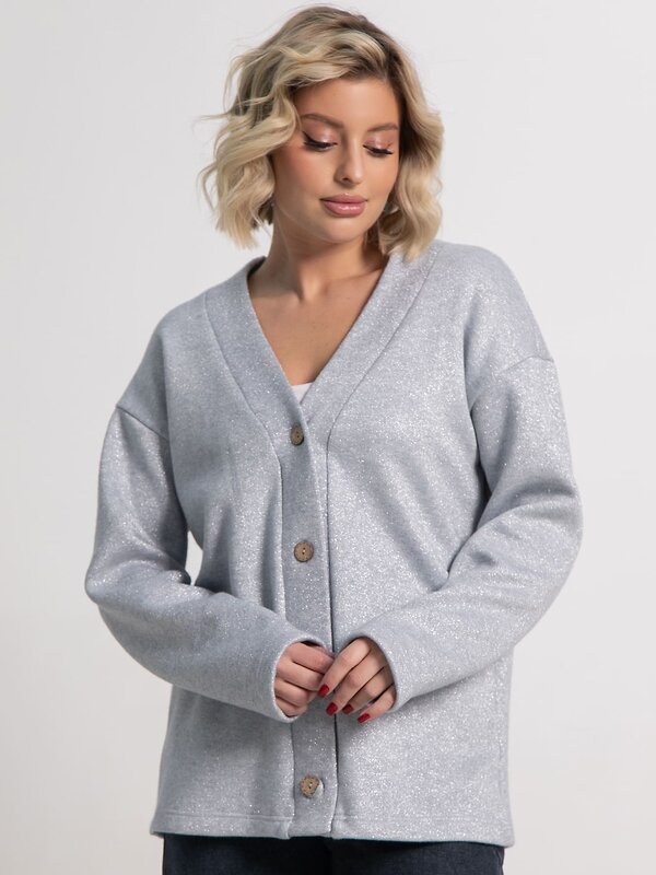 LT Collection Кардиган 588269 Б15254-45М серо-голубой