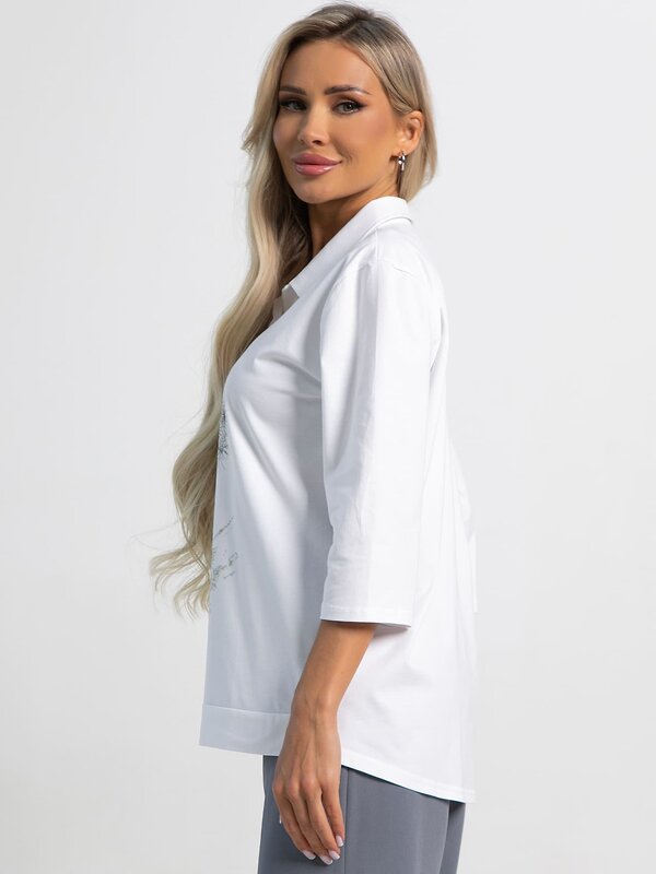 LT Collection Блуза 588271 Б15288-18М белый