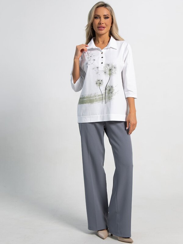 LT Collection Блуза 588271 Б15288-18М белый