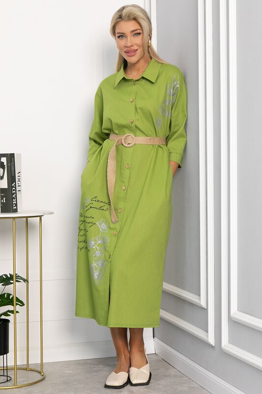 LT Collection Платье 588289 П15470-7М зеленый