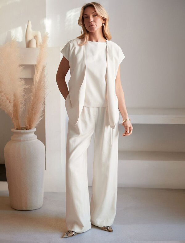 VILATTE Жилет 588329 D27.004 натуральный белый