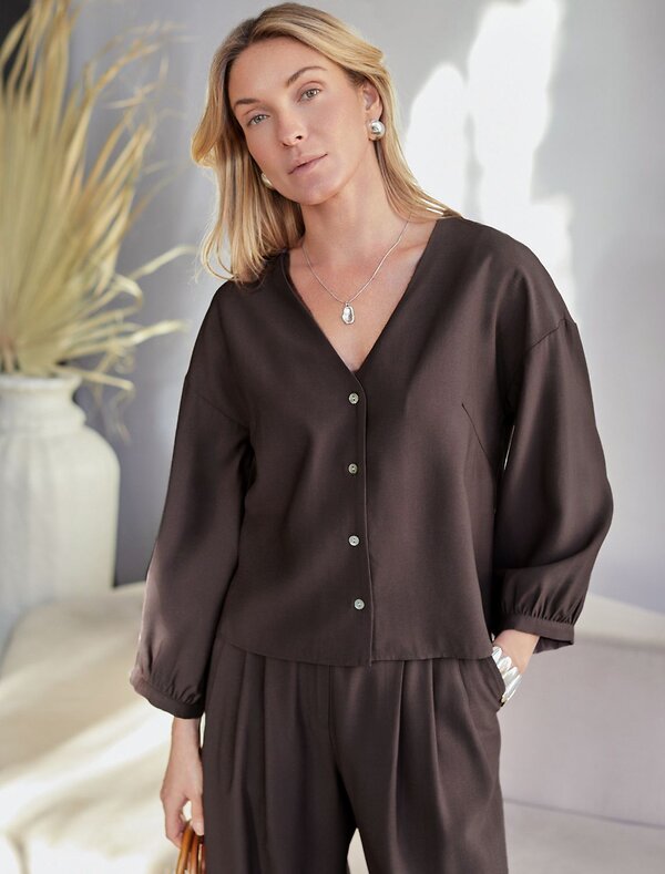 VILATTE Блузка 588334 D29.356 кофейный