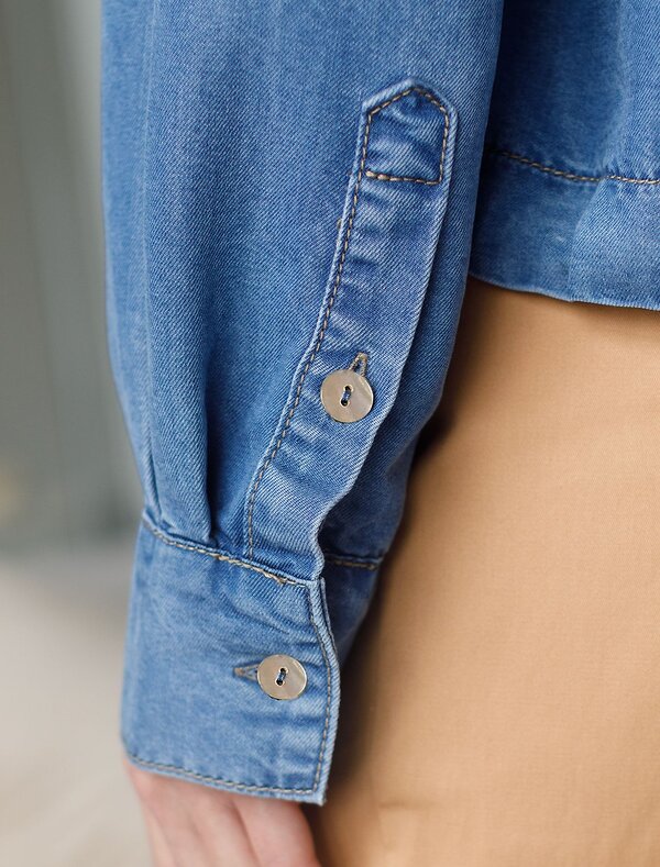 VILATTE Блузка 588352 D59.021 светло-синий