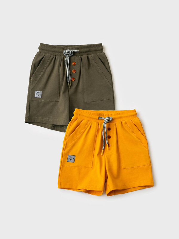 PLAYTODAY Шорты 588472 12613018 оранжевый, темно-зеленый