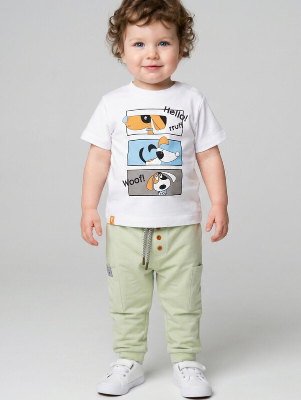 PLAYTODAY Брюки 588474 12613028 темно-зеленый,светло-зеленый