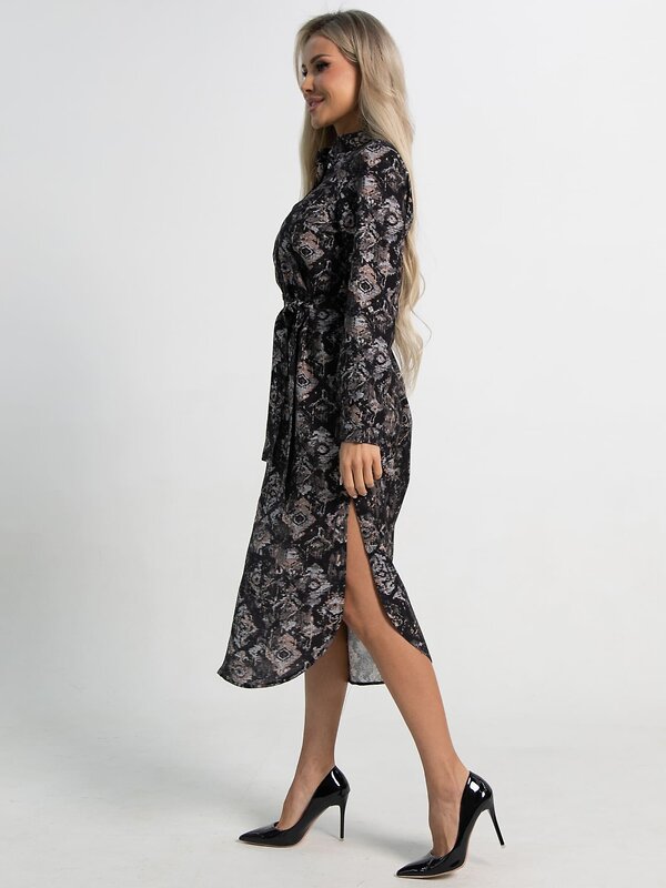 LT Collection Платье-рубашка 588481 П15483-10М черный