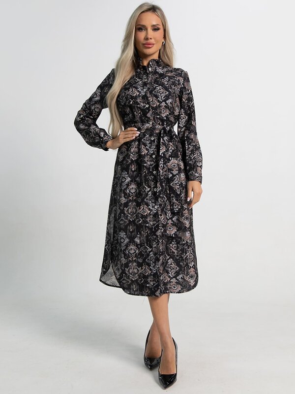 LT Collection Платье-рубашка 588481 П15483-10М черный