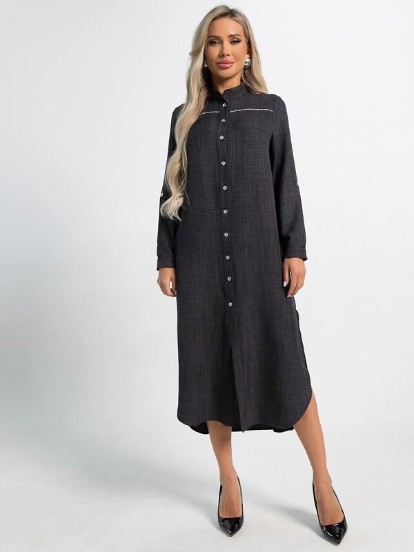 LT Collection Платье-рубашка 588483 П15482-10М черный