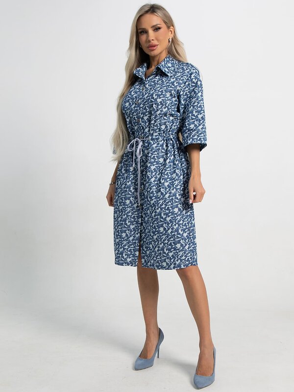 LT Collection Платье 588489 П15449-4М синий