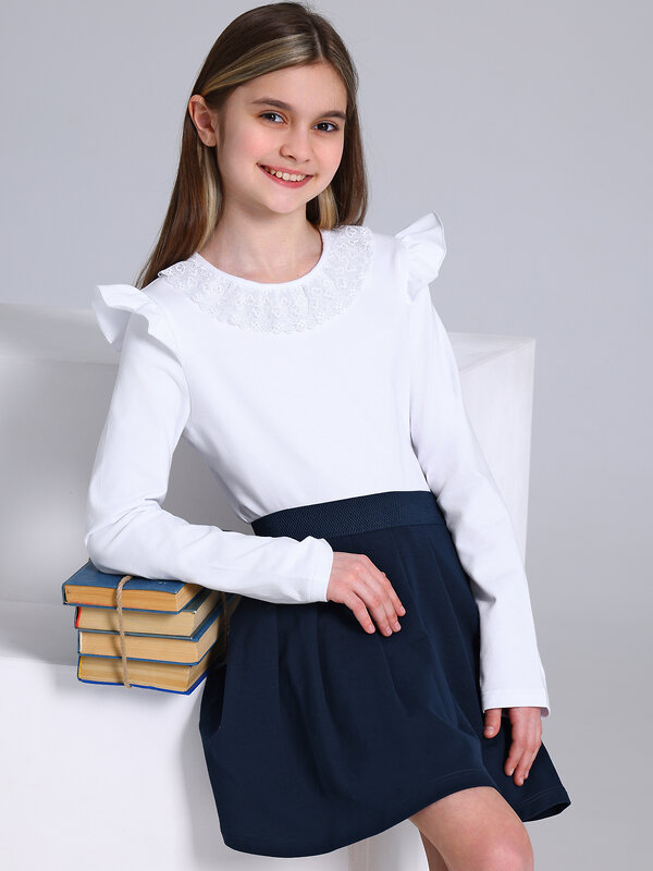 Апрель Блузка 588614 1ДДБД5075804 белый