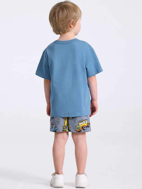 Апрель Комплект 588628 2ПФШ5773804н серо-голубой+стройтехника на сером / Самосвал