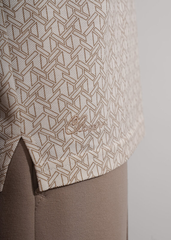 CLEVER Джемпер 588653 562490/10зн молочный/св.коричневый