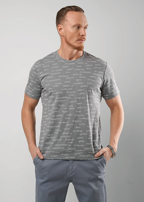 CLEVER Футболка 588680 562475/13зн maxi серый/белый