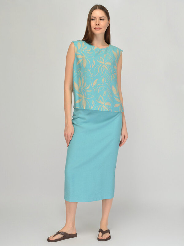 VISERDI Блузка 588713 10462-брз 156785 бирюзово-бежевый