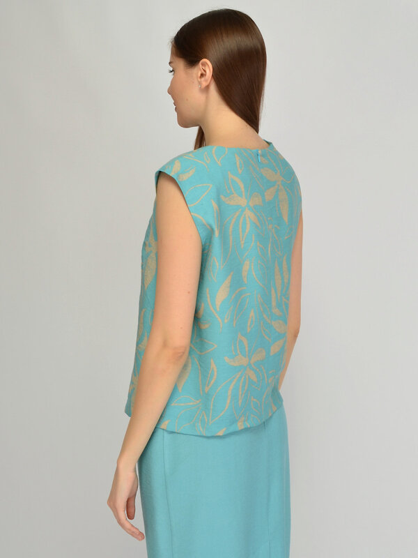 VISERDI Блузка 588713 10462-брз 156785 бирюзово-бежевый