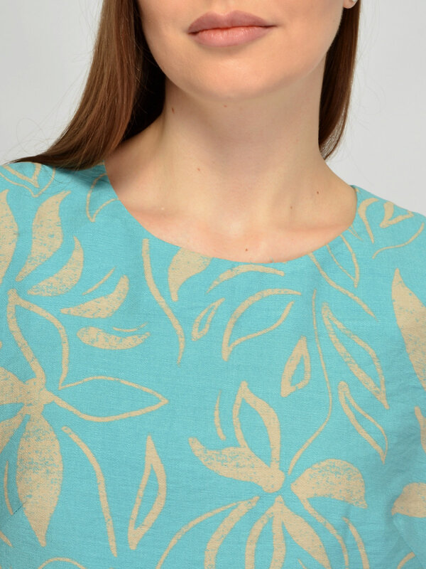 VISERDI Блузка 588713 10462-брз 156785 бирюзово-бежевый