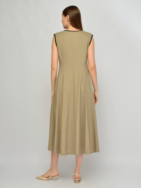 VISERDI Платье 588725 10468-беж 4561675 бежевый, черный