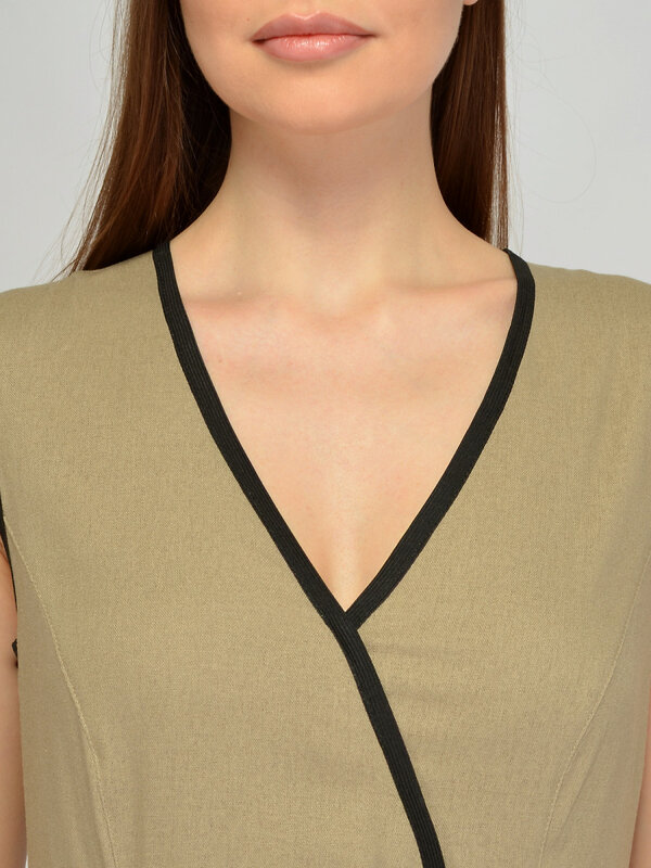 VISERDI Платье 588725 10468-беж 4561675 бежевый, черный