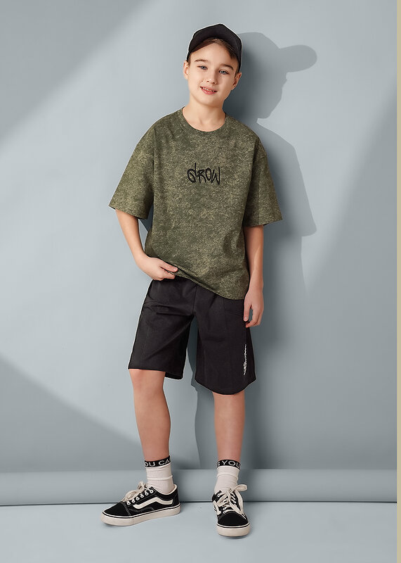 CLEVER Футболка 588744 867381/14ккн_п хаки/серый