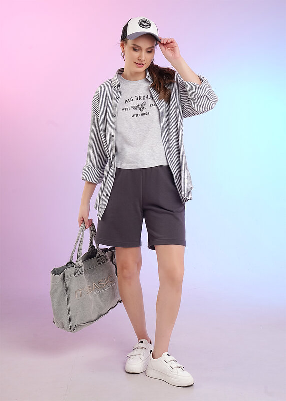 CLEVER Шорты 588770 LSH26-1229 т.серый