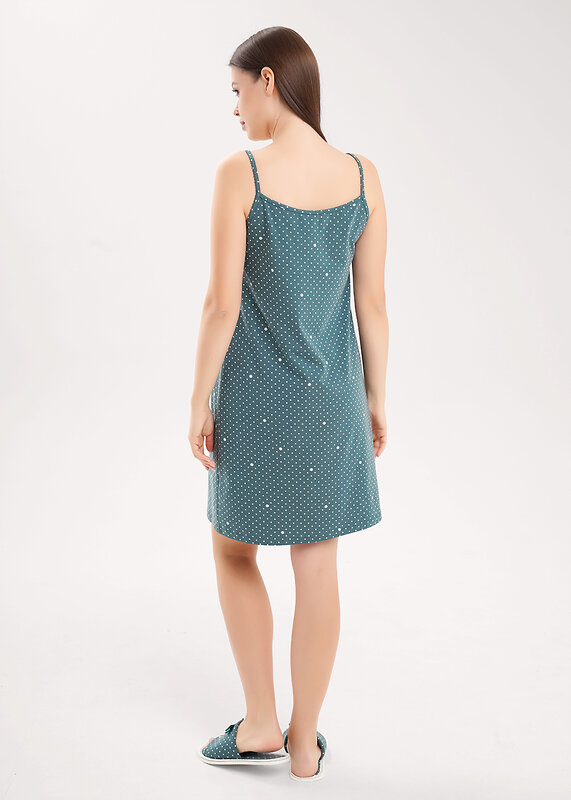 CLEVER Сорочка 588782 LS26-1225 т.зелёный/молочный