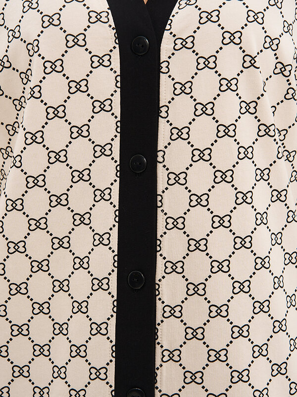 Omsa Пижама 588813 OmD 0240D ALTA MODA Пижама принт. женская (Рубашка кор.рукав+Шорты), CO Beige (Бежевый)