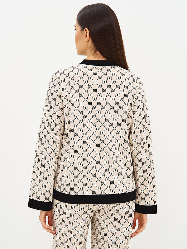 Omsa Пижама 588814 OmD 0232D ALTA MODA Пижама принт. женская (Рубашка+Брюки прямые), CO Beige (Бежевый)