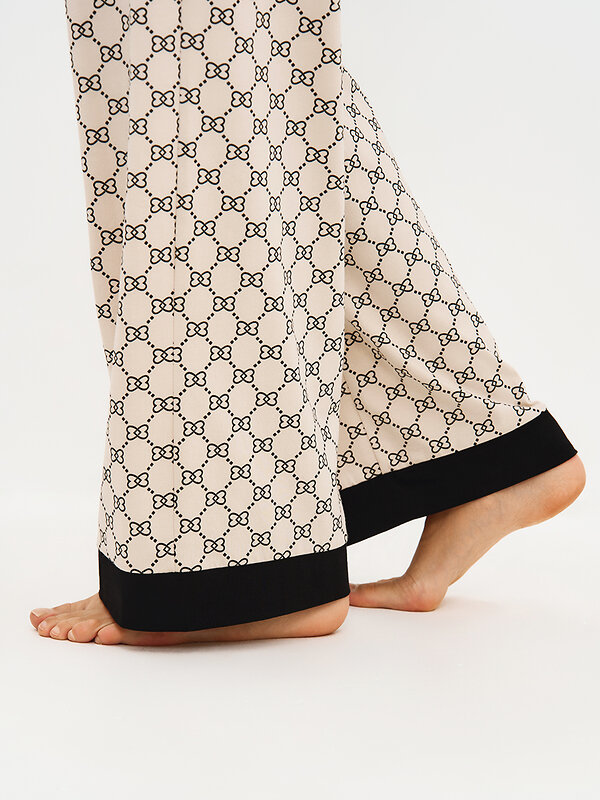 Omsa Пижама 588814 OmD 0232D ALTA MODA Пижама принт. женская (Рубашка+Брюки прямые), CO Beige (Бежевый)