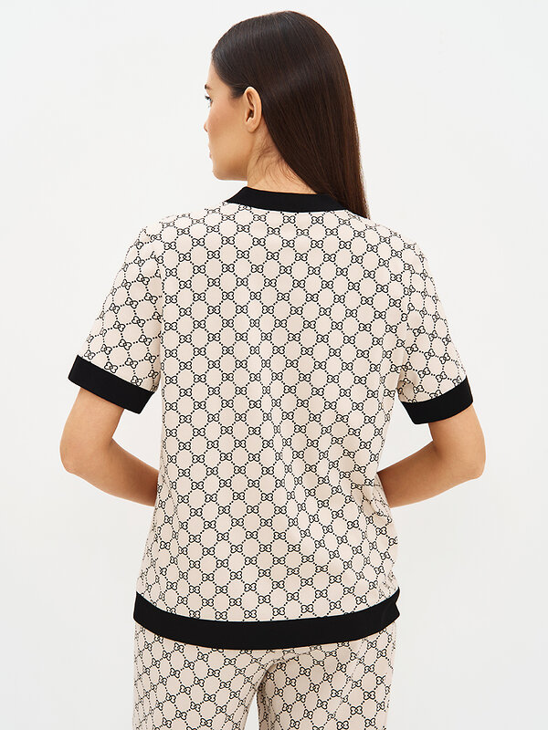 Omsa Пижама 588816 OmD 0244D ALTA MODA Пижама принт. жен. (Рубашка кор.рукав+Брюки прямые), CO Beige (Бежевый)