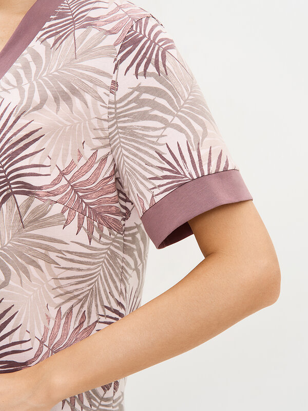 Omsa Пижама 588820 OmD 0244D SELVATICA Пижама принт. жен.(Рубашка кор.рукав+Брюки прямые), CO Rosa Cashmere (Розовый)