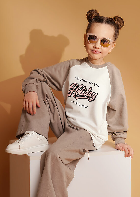 CLEVER Джемпер 588842 867401/15ан_п св.коричневый/кофейный