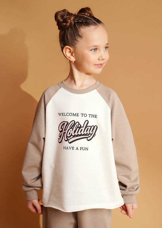 CLEVER Джемпер 588842 867401/15ан_п св.коричневый/кофейный