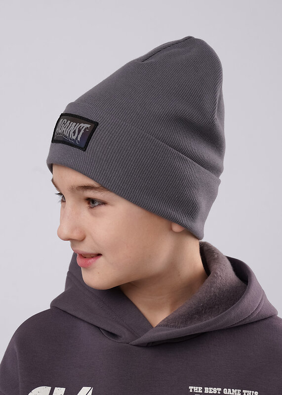 CLEVER Шапка 588867 546604ш т.серый