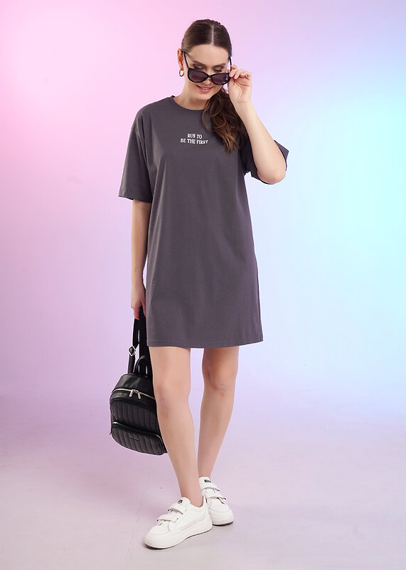 CLEVER Платье 588894 LDR26-1229 т.серый