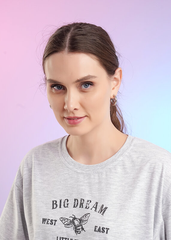 CLEVER Футболка 588896 LF26-1229/2 мел меланж св.серый