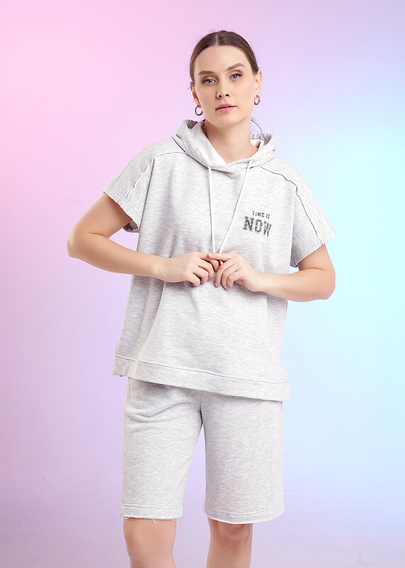 CLEVER Шорты 588902 LSH26-1229/1 мел меланж св.серый