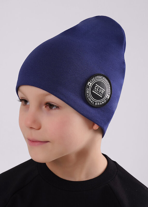 CLEVER Шапка 588925 565712/2р т.синий/чёрный