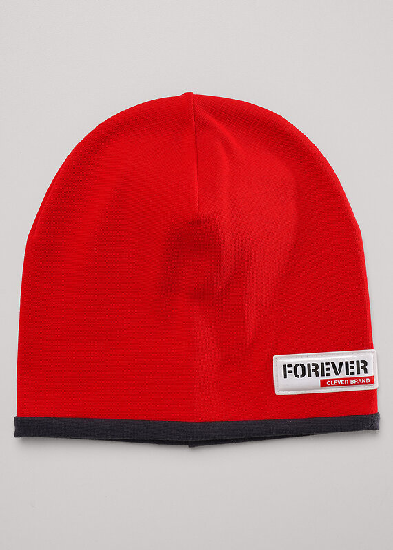 CLEVER Шапка 588929 565712р т.серый/красный