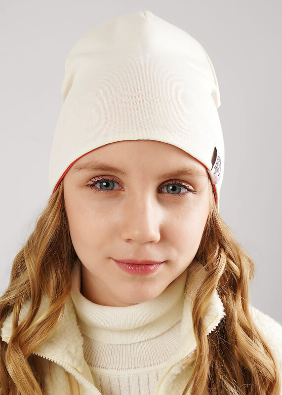 CLEVER Шапка 588952 567374рп св.красный/молочный