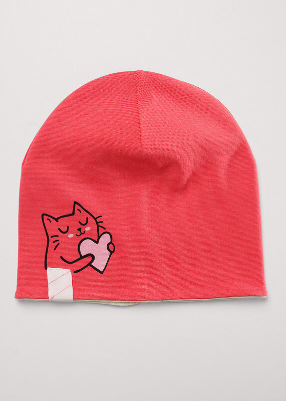 CLEVER Шапка 588952 567374рп св.красный/молочный