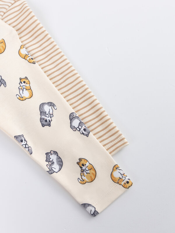 MARK FORMELLE Комбинезон 589012 14005-2 котики на слив. масле +полоска на слив. масле