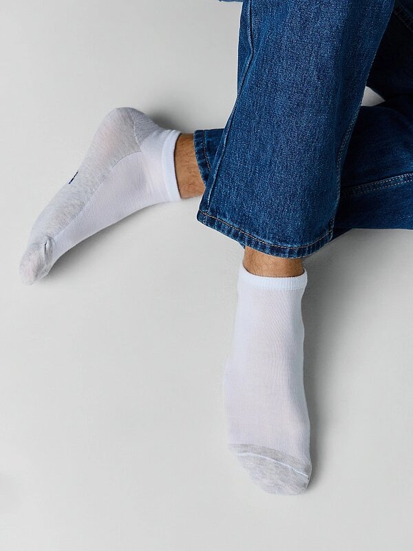 MARK FORMELLE Мужские носки 589048 104A-3091 белый /св.серый меланж