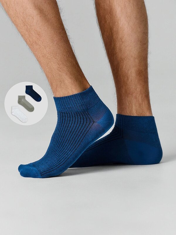 MARK FORMELLE Мужские носки 589051 131A-1587 св.сер.меланж /оливка/джинсовый/