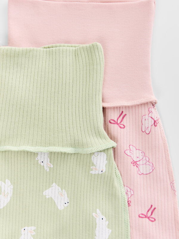 MARK FORMELLE Ползунки 589054 85114-1-2 зайчата на св.зеленом +бантики и зайки на розовом