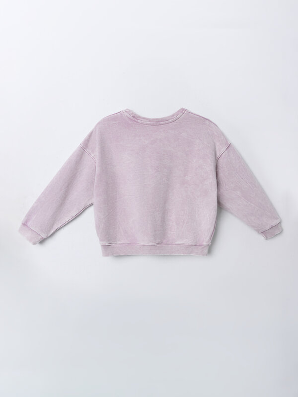 MARK FORMELLE Свитшот 589065 127993 ACID WASH сиреневый +печать