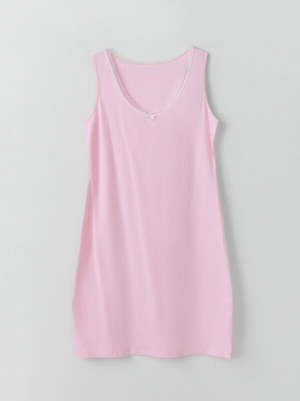 MARK FORMELLE Сорочка 589072 572399 горошек на персиковом