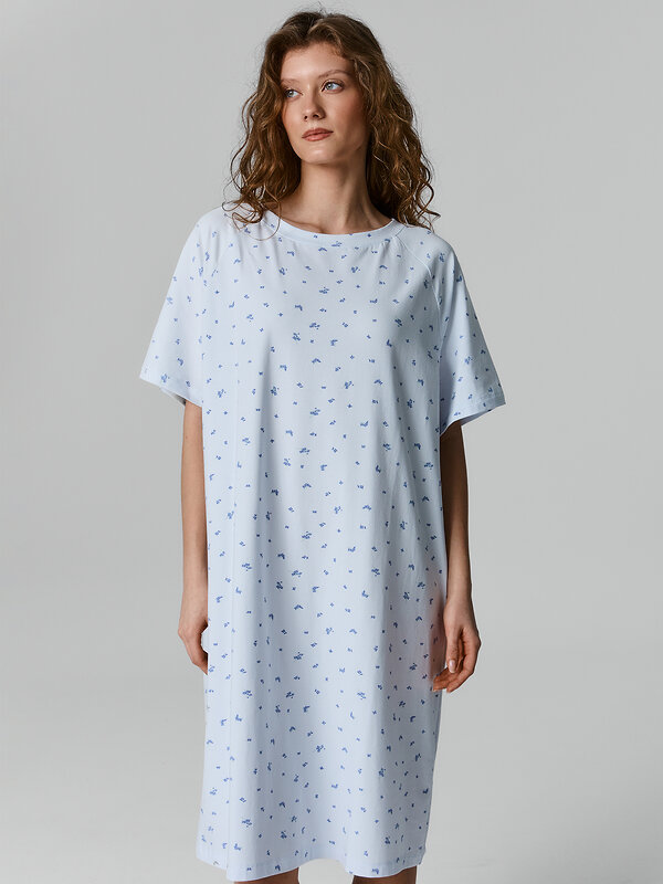 MARK FORMELLE Сорочка 589073 572385 букетики на голубом